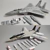 1100f14f15战斗机合金，模型仿真飞机玩具摆件，军事微缩摄影道具