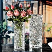 加厚家用号大透明玻璃，花瓶摆件富贵竹水培，百合干燥花客厅餐桌插花
