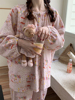 韩国原版ibitbit卡通动物，乐园磨毛棉圆领，宽松长袖长裤舒适睡衣女