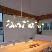 餐厅吊灯北欧创意个性，长方形萤火餐桌卡座，吧台收银台店铺树枝灯具