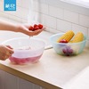 茶花洗菜盆塑料盆子婴儿宝宝，小脸盆家用果蔬盆，加厚透明水果盆厨房