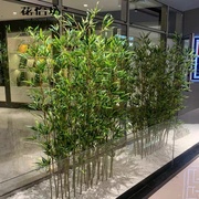 仿真竹子隔断屏风假竹子盆景细水毛竹绿植客厅酒店装饰竹叶假竹竿