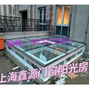 上海铝合金门窗天井，露台移动阳光房电动阳光房，伸缩阳光房玻璃房。