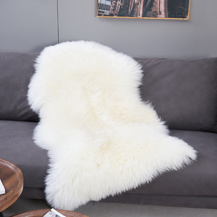 澳洲纯羊毛沙发垫卧室床边地毯，皮毛一体整张羊，皮垫飘窗垫羊毛坐垫