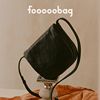 fooooo磨砂植鞣系列「翻盖多袋」2024头层，真皮黑色简约女包包