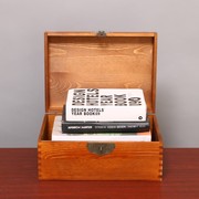 复古桌面带锁收纳盒，做旧木盒实木证件，饰品盒小中大储物收纳箱