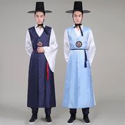 男士古装韩服传统宫廷，官服韩服长袍，朝鲜少数民族服装演出服装