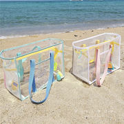 沙滩包防水(包防水)海边游泳收纳袋洗澡浴室洗漱包，透明果冻衣服大容量女