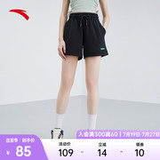 安踏运动短裤女士2023夏季休闲五分裤百搭针织短裤运动裤子