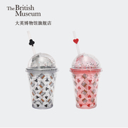 大英博物馆趣味潮“牌”吸管水杯2个装一对隔热情侣创意纪念礼物