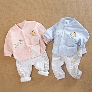 婴儿衣服两件套装小洋气秋款婴幼儿，0一1岁男宝女宝宝季分体(季分体)款春装