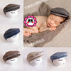 儿童摄影马甲新生儿拍照绅士，鸭舌帽婴儿满月宝宝，照相道具个性