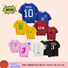 一家四口亲子装球衣儿童纯棉短袖T恤梅西C罗麦迪上衣足球服篮球服