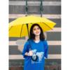 黄色雨伞长柄伞女生高颜值自动伞折叠学生上学专用加固抗强风暴雨