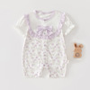 超洋气婴儿衣服夏季薄款纯棉短袖两三四个月女宝宝夏装可爱连体衣
