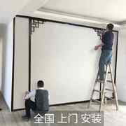新中式电视背景墙实木线条装饰条花格客厅吊顶平板边框定制石膏线