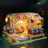 弘达猫咖花园diy手工玩具小屋，模型立体拼装创意时光房子生日礼物