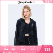 Juicy Couture橘滋美式春季天鹅绒短外套时尚开衫卫衣夹克