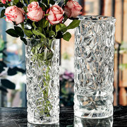大号家用加厚透明玻璃花瓶摆件富贵竹水培百合干花客厅餐桌插花瓶