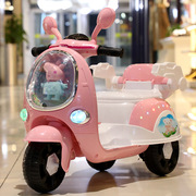2024年高颜值女童电动摩托车可坐人儿童遥控玩具车女宝宝童车