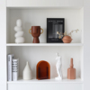 现代样板间书房家居饰品高级感莫兰迪创意摆件工艺品陶瓷花瓶摆设