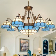 欧式田园地中海风格客厅吊灯创意复古铁艺术氛围卧室餐厅灯美人鱼