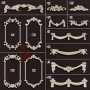 东阳木雕精雕角花欧式贴花，实木家具花片门头柜子，装饰花对角花线