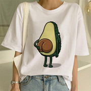 夏季牛油果素食短袖可爱t恤女式休闲t恤原宿风t恤avocadot-shirt