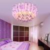 简约现代温馨浪漫粉红色紫色卧室客厅儿童房间田园水晶led吸顶灯