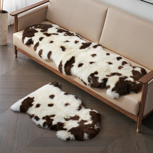 澳维拉整张羊皮垫子条纹毛沙发垫飘窗垫毯澳洲羊毛沙发垫真皮坐垫