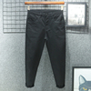 薄款夏季香港黑色九分牛仔裤，男修身小脚，纯棉超薄款纯黑弹力裤子
