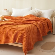 无印良品A类纱布毛巾被纯棉空调被子 夏季沙发午睡薄毯子盖毯纯色