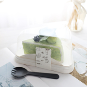 三角切块蛋糕盒透明烘焙生日慕斯切片西点包装打包盒甜品吸塑盒子