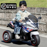 儿童电动摩托车三轮车男女孩宝宝，双驱电瓶车可坐人充电遥控玩具车