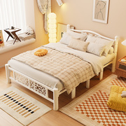 折叠床单人家用1米2简易成人出租房1米5双人，铁架床便携硬板午休床