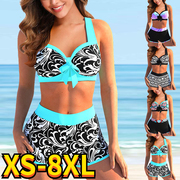 Plus size bikini split Angle swimsuit 大码比基尼分体平角泳衣