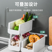 厨房置物架可叠加水果蔬菜收纳筐菜篮子抽屉收纳篮塑料杂物筐多层