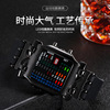 跨境韩版创意个性螃蟹电子表，时尚防水夜光，二进制led电子手表