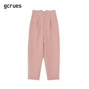 gcrues粉色裤子女夏直筒2024年小个子长裤宽松设计感裤子小众
