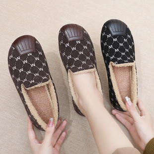 老北京布鞋冬季加绒保暖豆豆鞋，2023年软底软面气质洋气女棉鞋