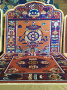 藏式地毯羊毛八吉祥法座靠背打坐垫拜垫柔软舒适打坐垫
