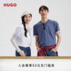 HUGO BOSS雨果博斯男女同款印花徽标棉质平纹针织宽松休闲短袖T恤