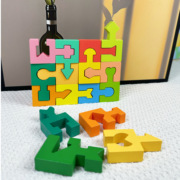 蒙氏几何形状配对积木手眼动作协调逻辑思维训练早教儿童益智玩具