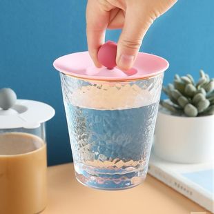 食品级硅胶杯盖大号密封水杯盖子，配件防漏防尘茶杯玻璃杯盖子通用