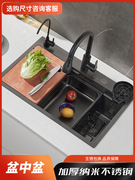 家用多功能厨房水槽不锈钢洗菜盆套餐SUS304洗手台盆洗碗池大单槽