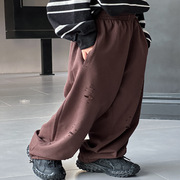 男童裤子2023春秋童装是时髦韩版儿童牛仔裤时尚宽松百搭长裤