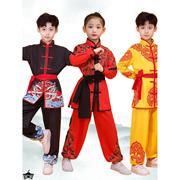 儿童武术服训练服武术表演服中国风功夫比赛长袖，彩服太极服武术操
