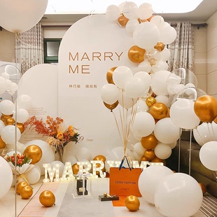 求婚室内布置浪漫套餐创意用品表白气球道具场景网红房间卧室户外