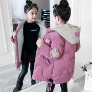 女童棉袄套装冬款2023韩版儿童冬季加厚外套，棉衣女宝宝中长款