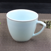 陶瓷有耳茶杯大号主人杯品茗杯白瓷功夫茶具套装带把手柄杯子家用